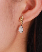 Golden Vine Drop Earrings