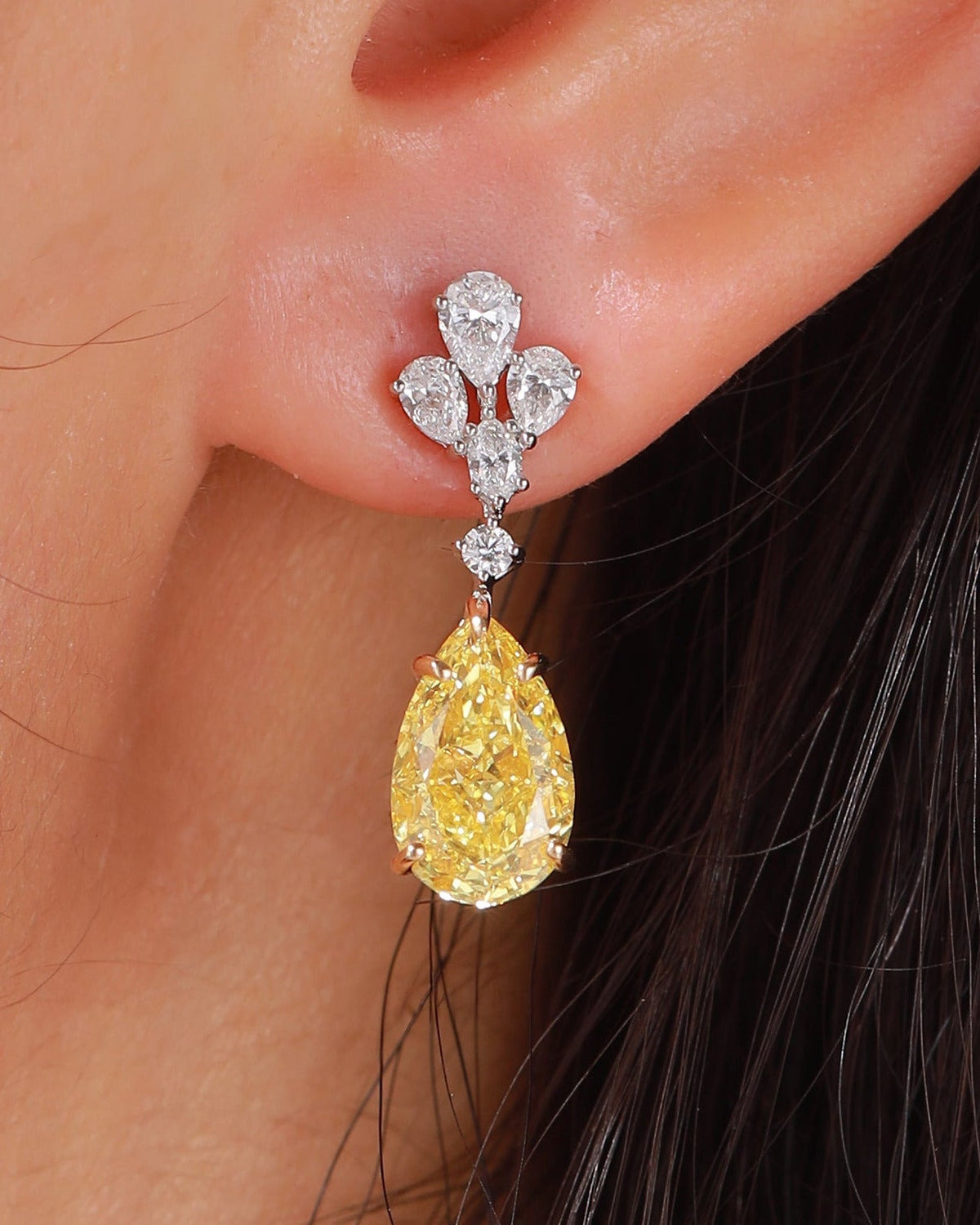 Solara Drop Lab Diamond Earrings