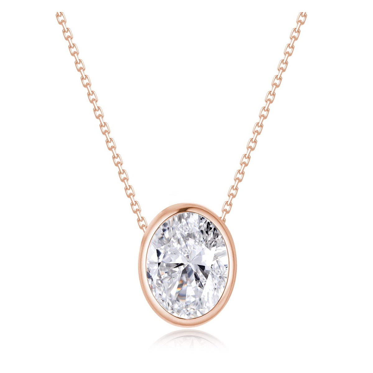 The Aura Oval Bezel Necklace